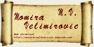 Momira Velimirović vizit kartica